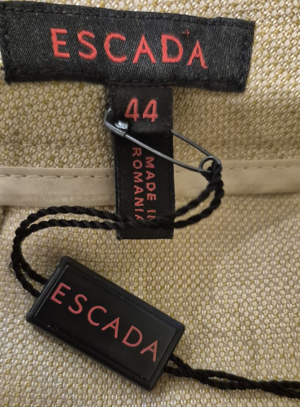 Escada Beige Wool Ladies Pant  .
